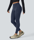 Legging cargo de randonnée résistant à l'usure taille mi-haute avec poches