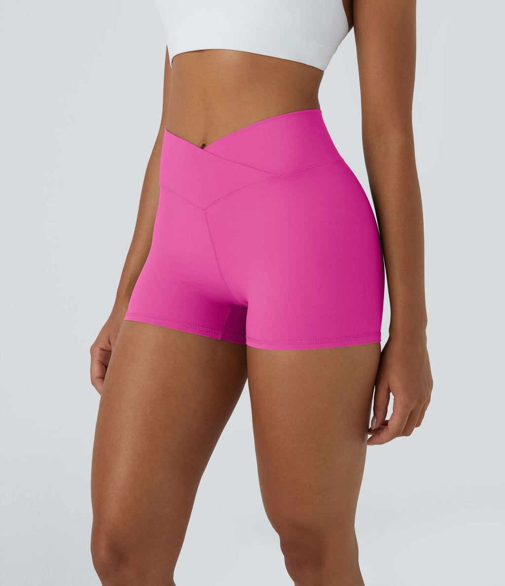 Softlyzero™ Short 7,5cm Biker Taille Haute Croisé Uni