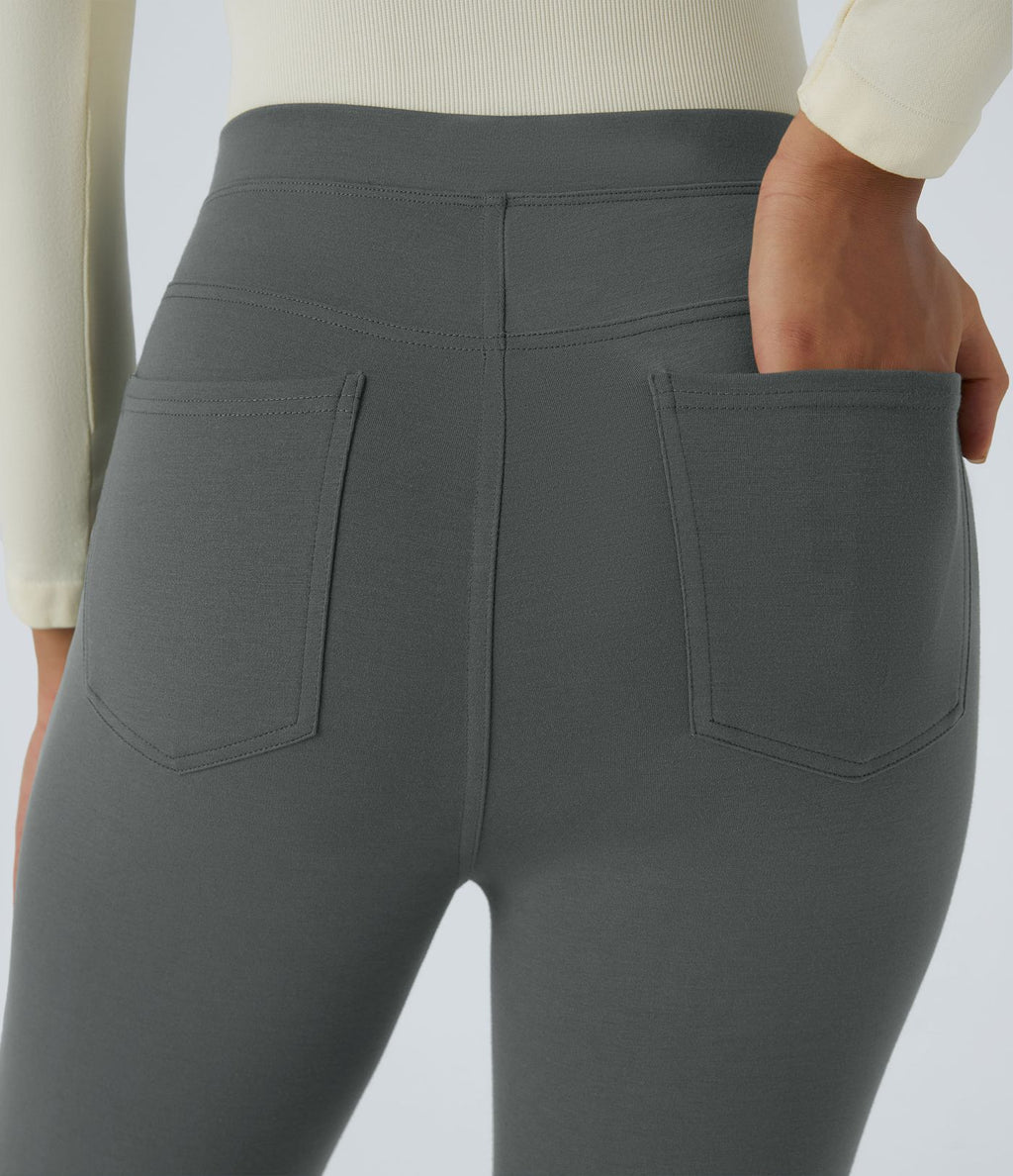 Pantalon tailleur ajusté taille haute Halara Flex™ avec poches