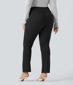 Pantalon tailleur fuselé taille haute grande taille Halara Flex™ avec poches