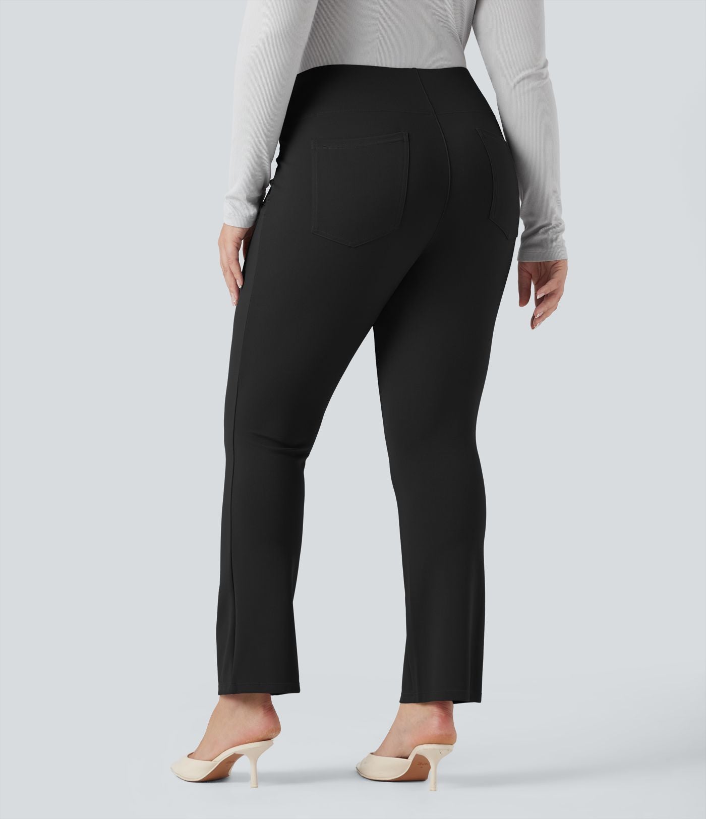 Pantalon tailleur fuselé taille haute grande taille Halara Flex™ avec poches