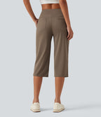 Pantalon de golf capri taille mi-haute avec poches, séchage rapide, protection solaire UPF 40+