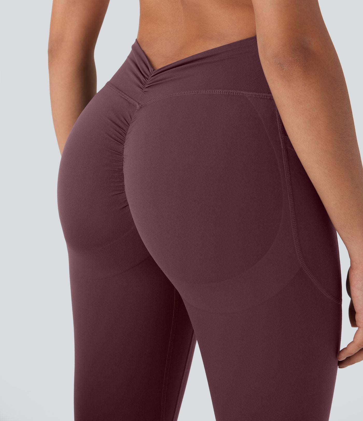 Legging de yoga gainant galbant taille haute avec fronces et poches Halara UltraSculpt™