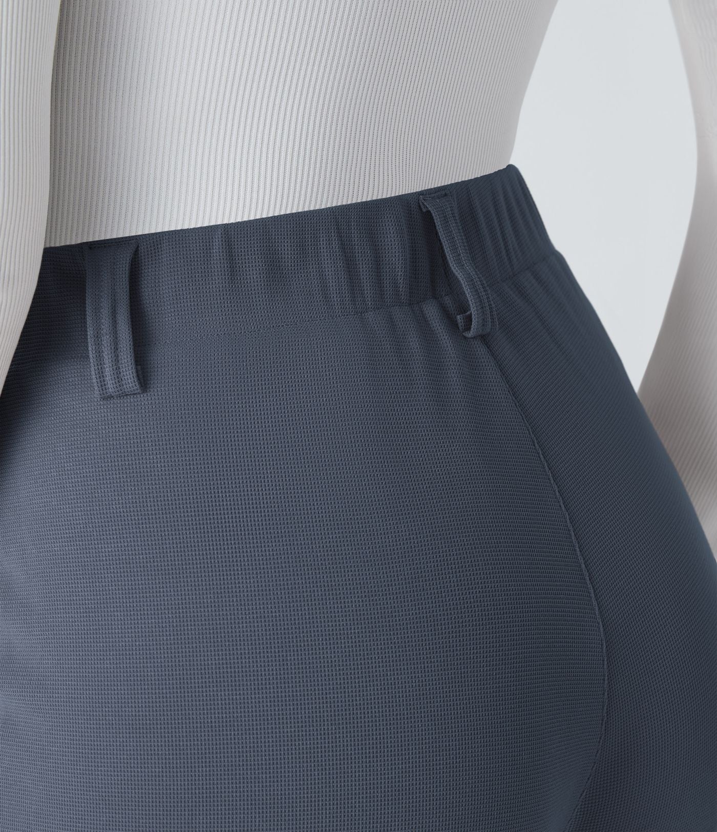 Halara Flex™ Pantalon Tailleur en tissu gaufré à taille haute, jambes larges, plis et poches latérales