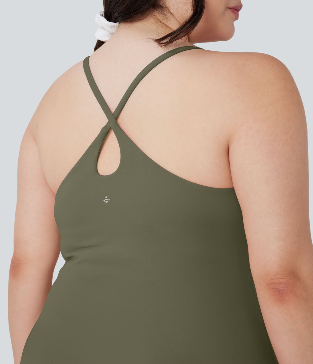 Robe de sport grande taille dos nu Softlyzero™ Plush - longueur rallongée - Easy Peasy Edition