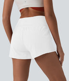 Short de yoga 2-en-1 SoftlyZero™ Airy croisé taille haute 7,5 cm effet frais InstantCool avec poches