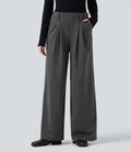 Halara Flex™ Pantalon tailleur baggy pied-de-poule taille haute avec poches