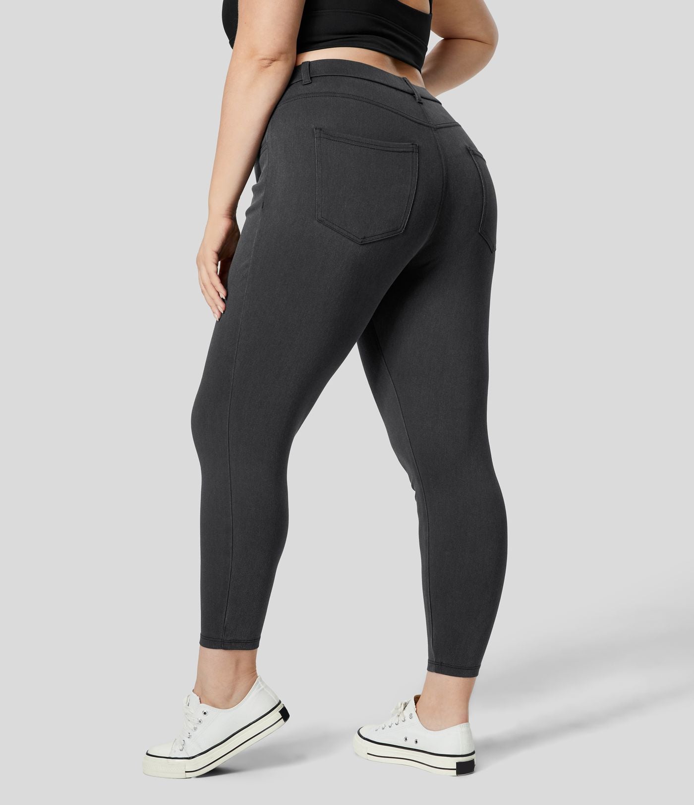 Legging de travail taille haute en denim Halara Flex™ avec poches, 7/8, grande taille