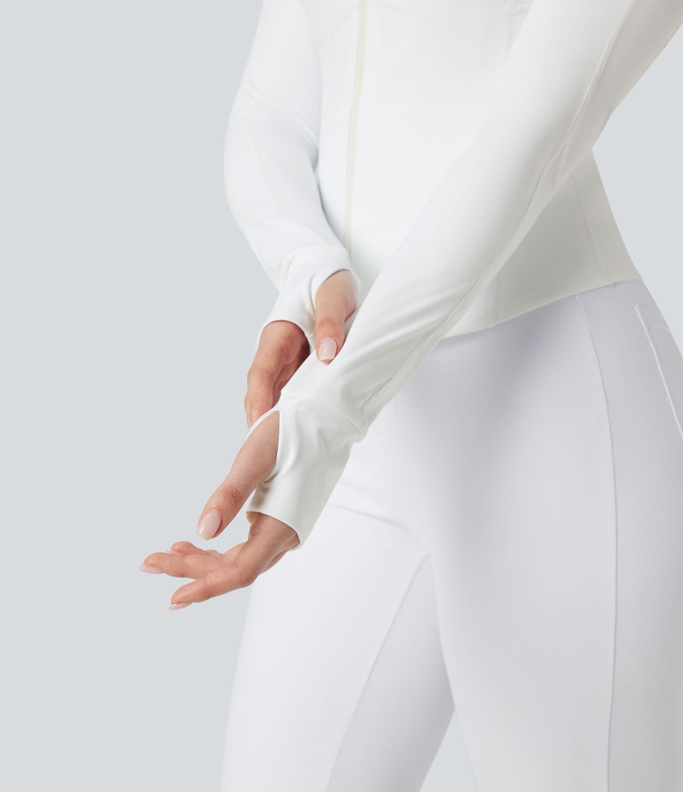 PuffFlex Manteau doudoune 3-en-1 court casual à col montant et veste à ourlet arrondi avec passants pouces et poche
