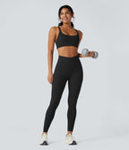 Legging 7/8 d'entraînement gainant taille haute avec ceinture en V Halara UltraSculpt™