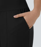 Jogging Casual Uni Taille Haute Poche Latérale