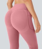 Pantalon de yoga à coupe bootcut gainant galbant taille haute avec effet scrunch et poches Halara UltraSculpt™