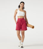 Short de yoga SoftlyZero™ Airy taille ultra-haute cordon 2-en-1 effet frais InstantCool 17,5 cm avec poches