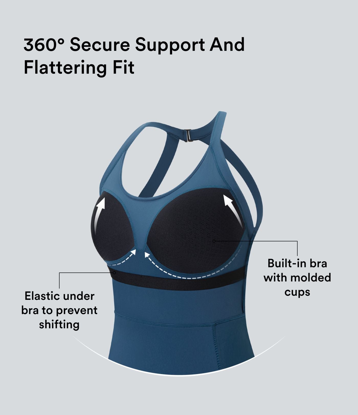 Robe de danse SoftlyZero™ Airy avec coques moulées, effet frais InstantCool, accès facile Easy Peasy, bonnets E-G