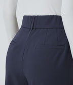 Pantalon tailleur Halara Flex™ fuselé uni, taille haute, avec poches