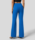 Pantalon tailleur légèrement évasé taille haute avec poches arrière Halara Flex™