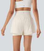 Short de yoga 2-en-1 SoftlyZero™ Airy taille très haute effet frais InstantCool 12,5 cm avec poches