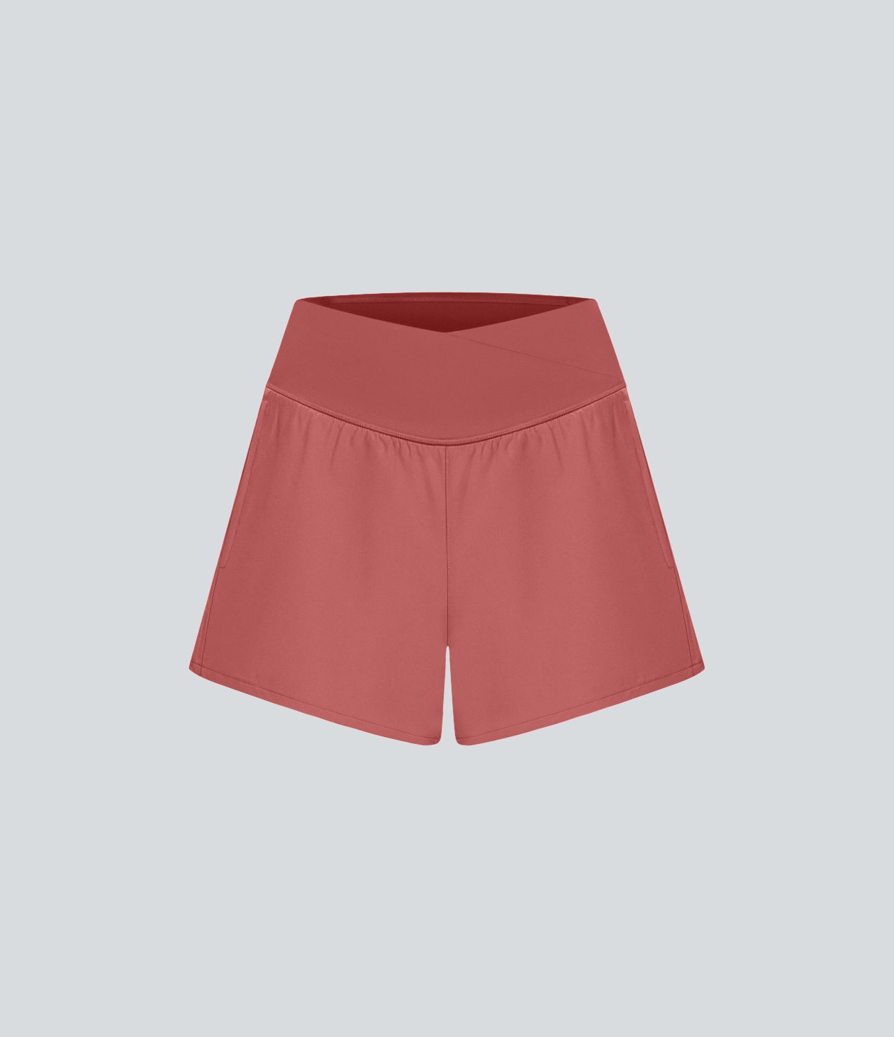 Breezeful™ Shorts 10cm Yoga Séchage Rapide 2 en 1 Taille Haute Poches Latérales Croisées