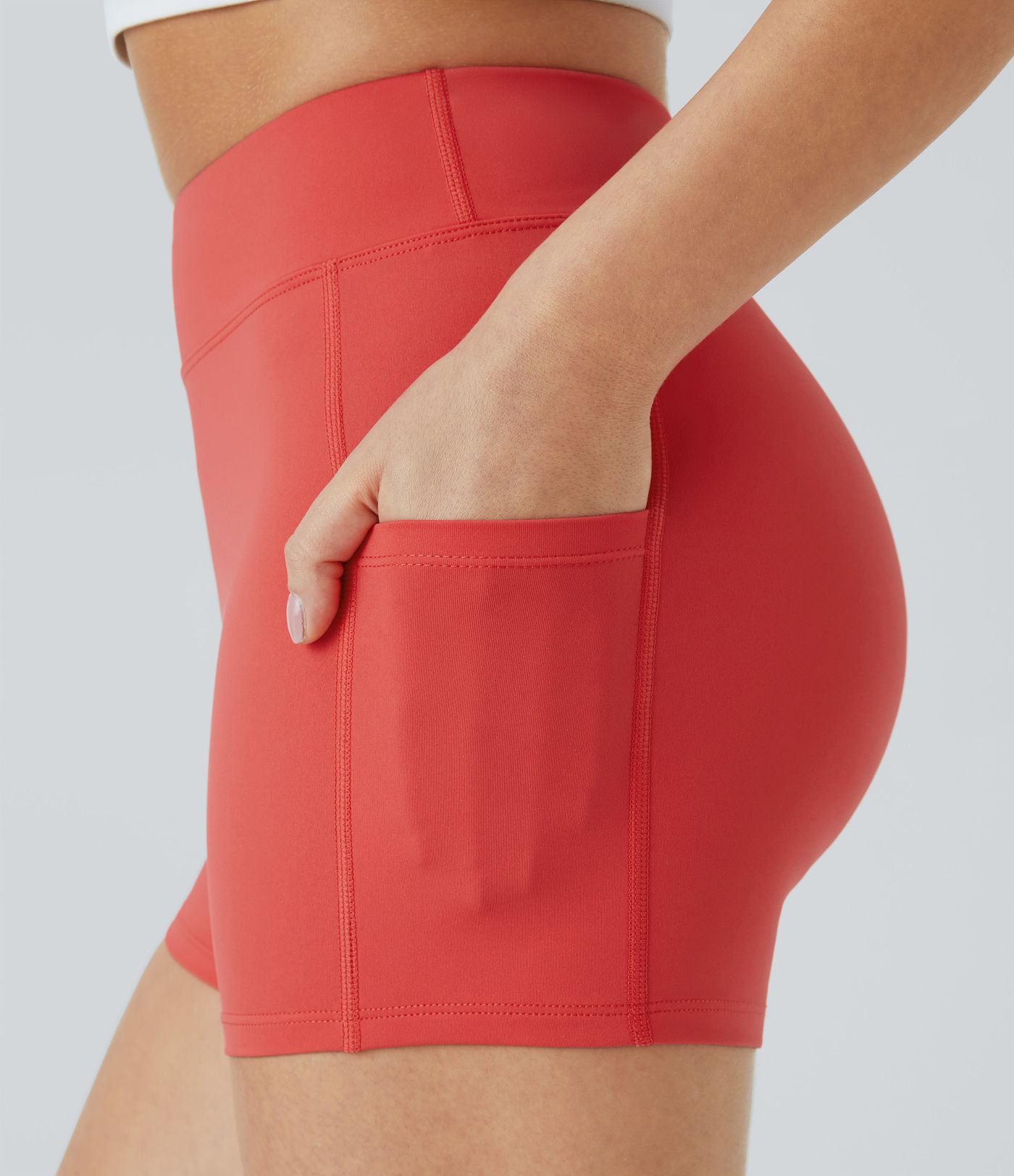Short de yoga SoftlyZero™ Airy 8,8 cm taille haute poches latérales uni effet frais InstantCool