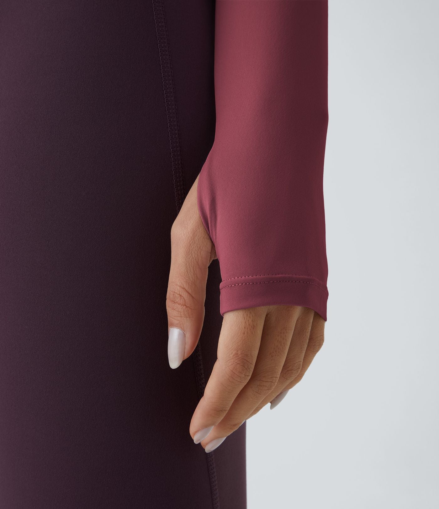 Top Sport Yoga Uni à Trou pour le Pouce Coupe Courte