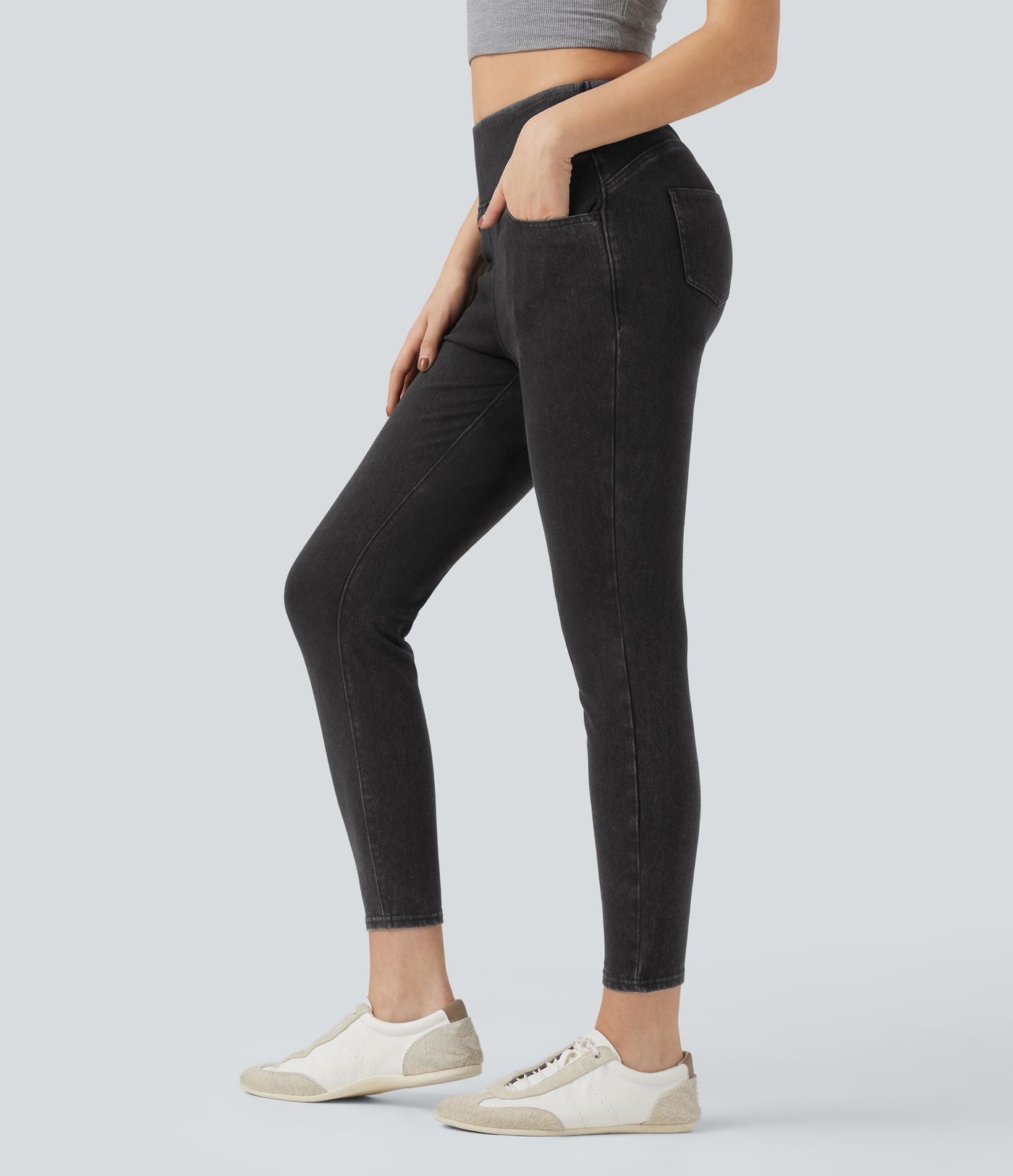 Legging 7/8 denim Halara Flex™ SoCinched gainant effet push-up taille haute avec poches
