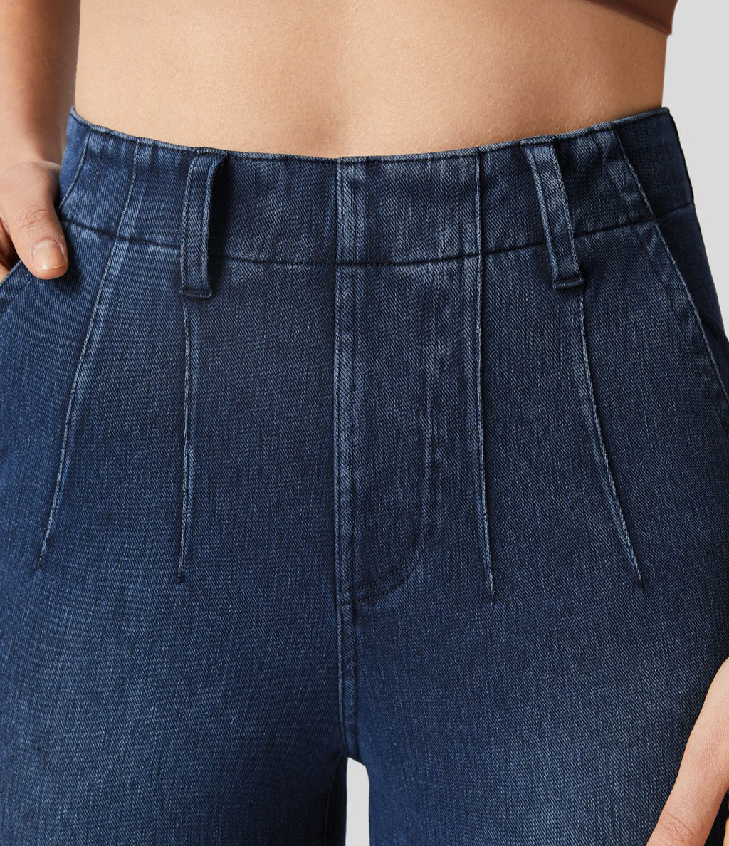 Halara Flex™ Legging Capri Casual Taille Midi Avec Poche Latérale En Tricot Extensible
