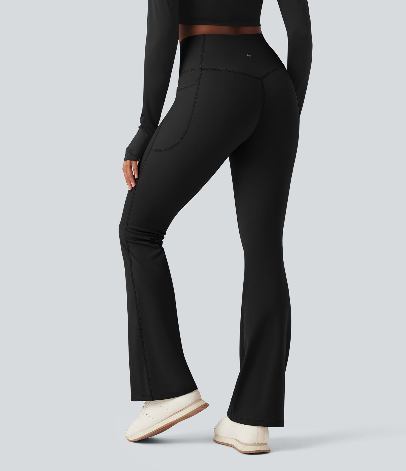 Legging bootcut polaire thermique yoga gainant modelant taille haute Halara UltraSculpt™ Heat avec poches