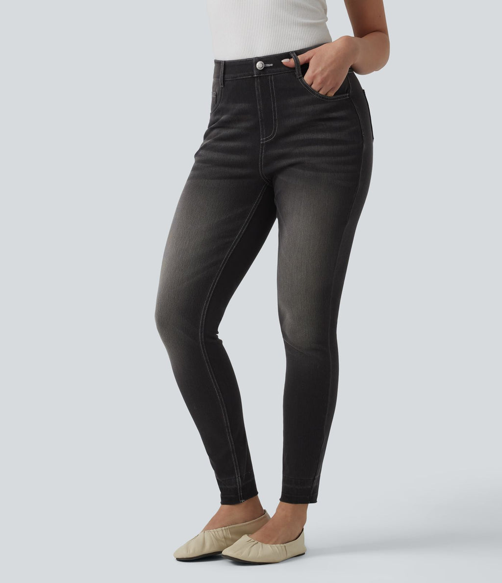 Halara Flex™ Jean slim décontracté taille haute avec poches
