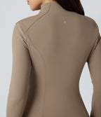 Veste d'entraînement polaire manches longues avec trous pouces et poches