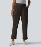 Halara Flex™ Pantalon tailleur fuselé taille haute en tissu gaufré avec poches