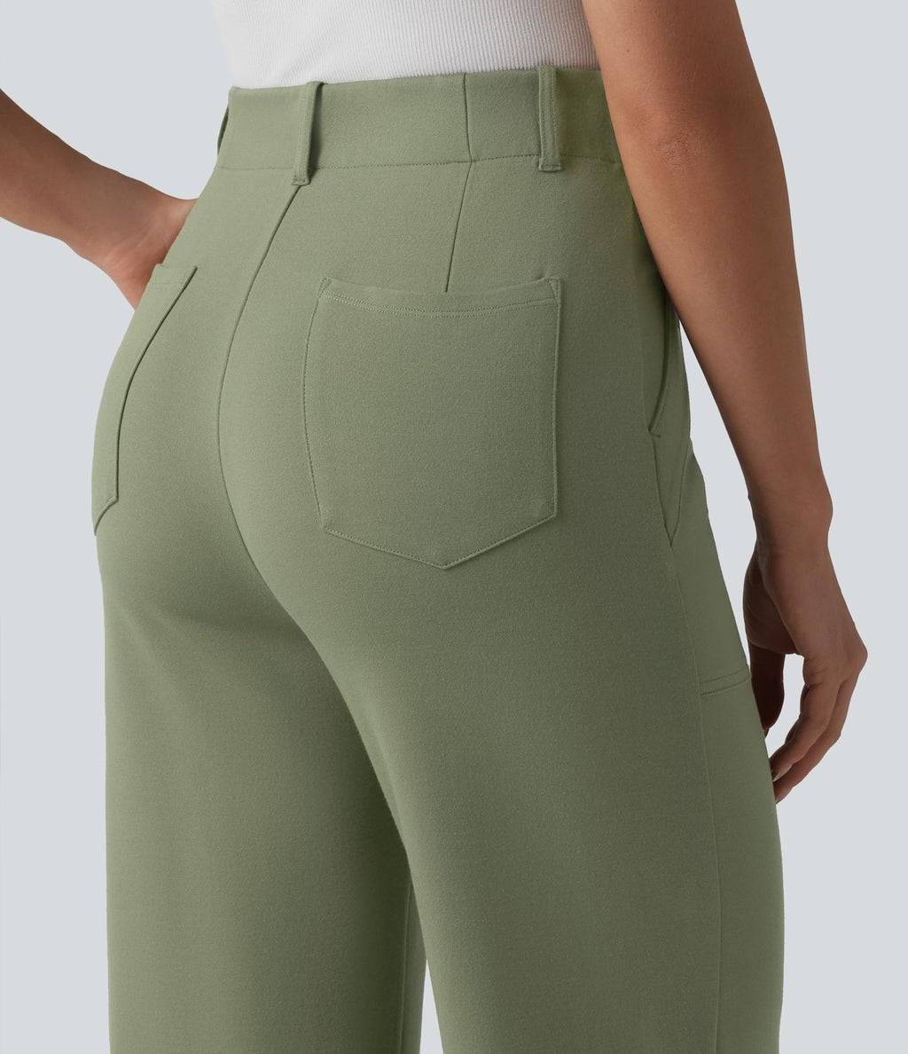 Halara Flex™ Pantalon tailleur droit taille haute avec poches