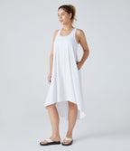 Robe décontractée mi-longue Breezeful™ dos nageur poche latérale fluide asymétrique séchage rapide A-C
