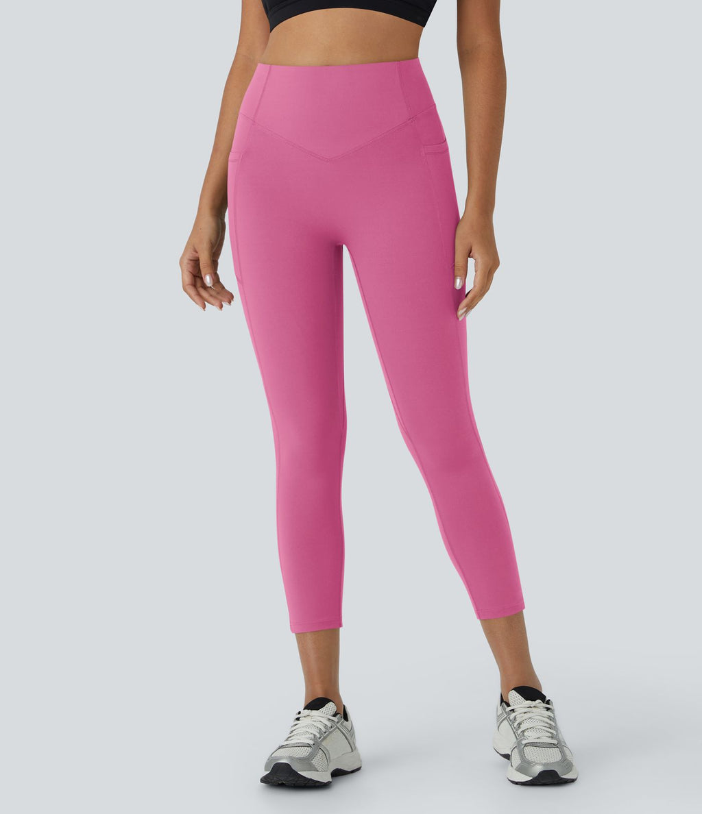 Legging corsaire d'entraînement gainant galbant taille haute avec effet scrunch et poches Halara UltraSculpt™