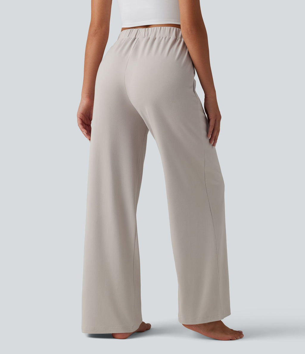 Pantalon de détente ample taille haute