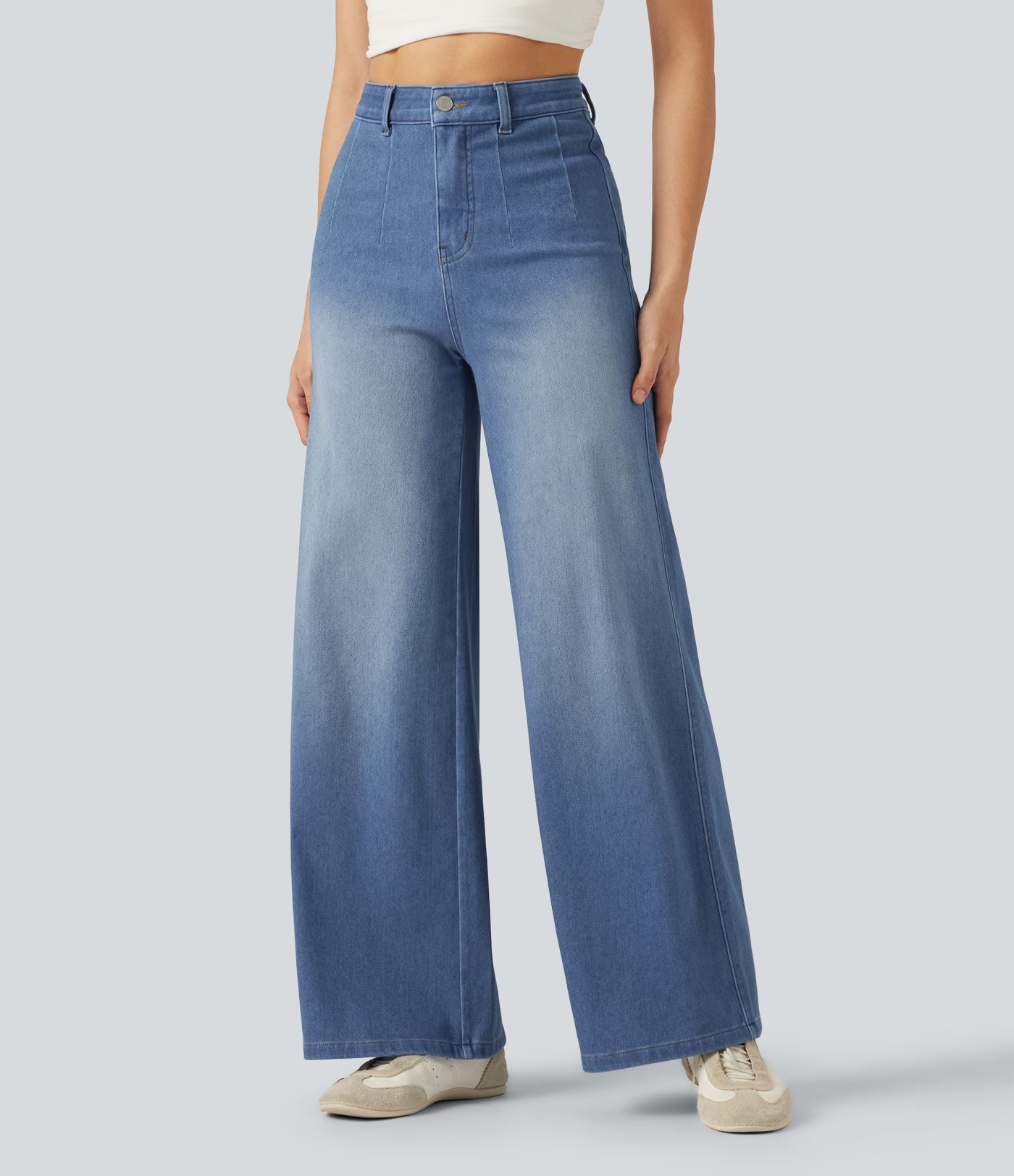 Jean large Halara Flex™ taille haute gainant avec poches