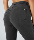Leggings 7/8 de travail en denim taille haute avec poches Halara Flex™