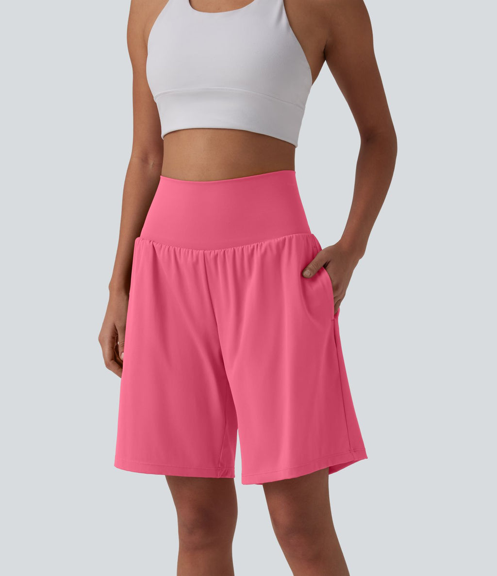 Short de yoga 2-en-1 SoftlyZero™ Airy taille très haute effet frais InstantCool 22,8 cm avec poches