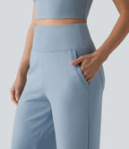 SpacerTek™ Jogging casual large taille haute ventre plat avec poches