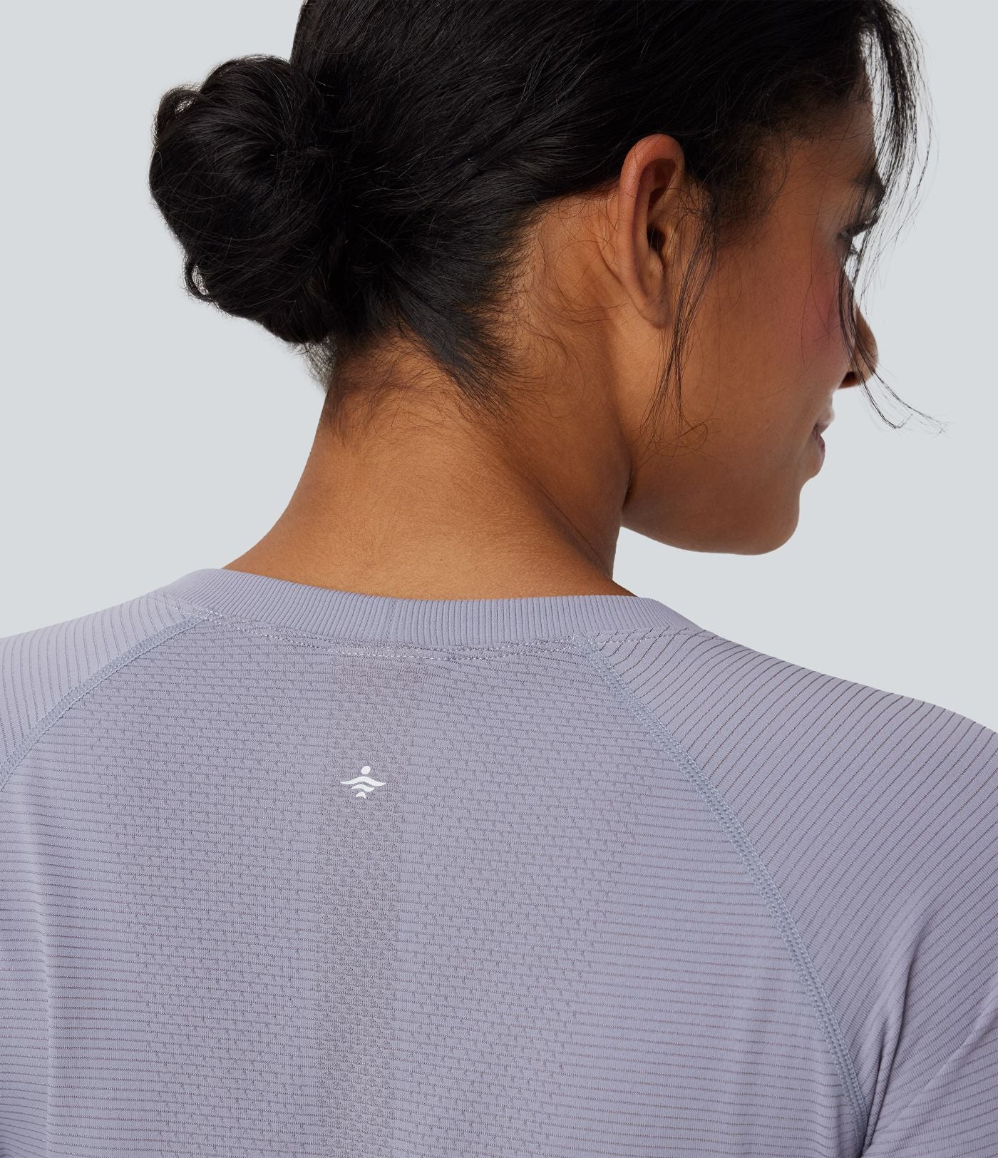 Haut de sport col rond manches raglan longues sans couture OneForm Seamless Flow