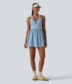 Robe sport de tennis mini Breezeful™ 2-en-1 séchage rapide col V dos nageur avec brassière intégrée à poches — édition Easy Peasy