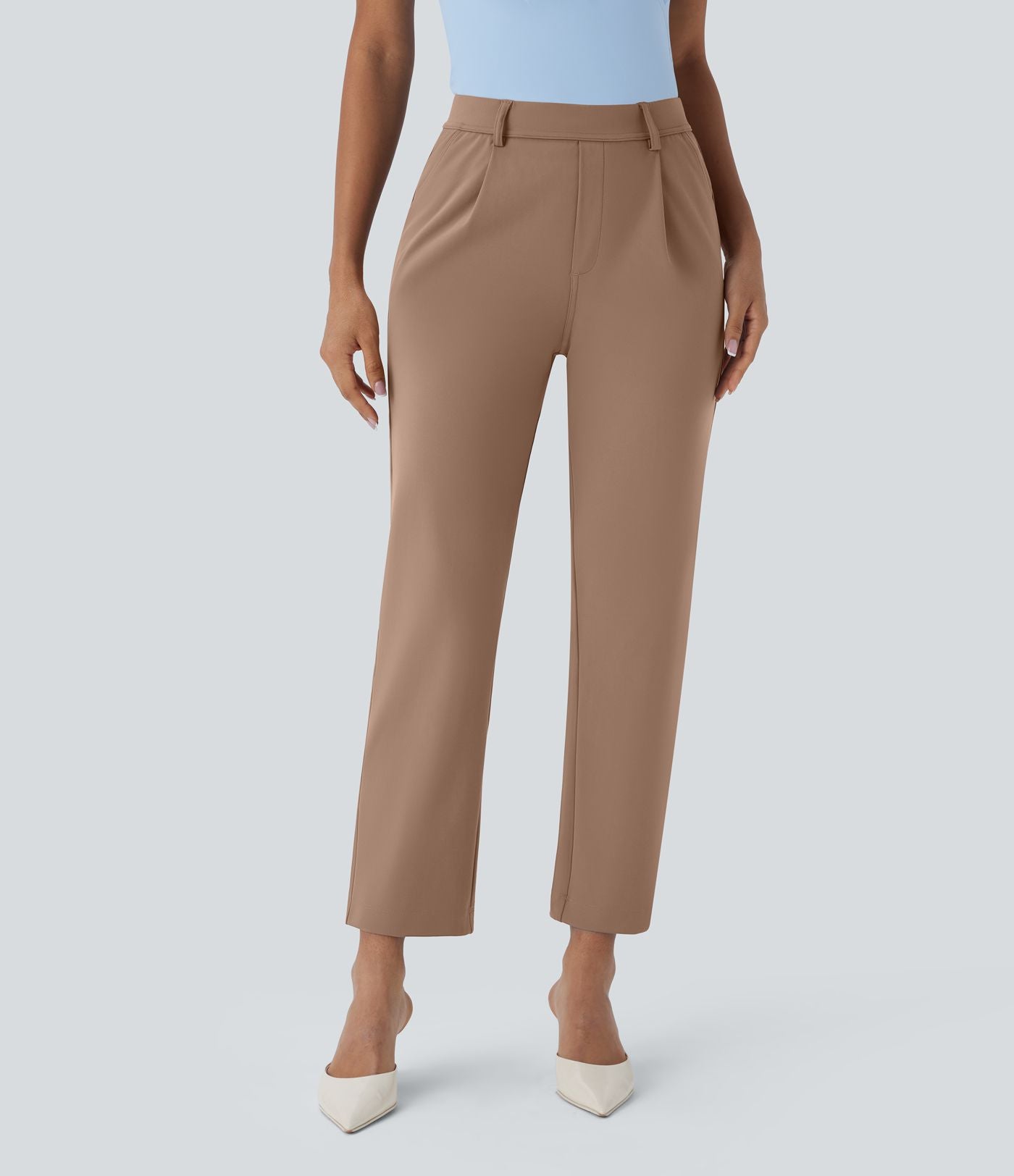 Pantalon de travail fuselé longueur cheville taille haute Halara Flex™ DayStretch avec poches
