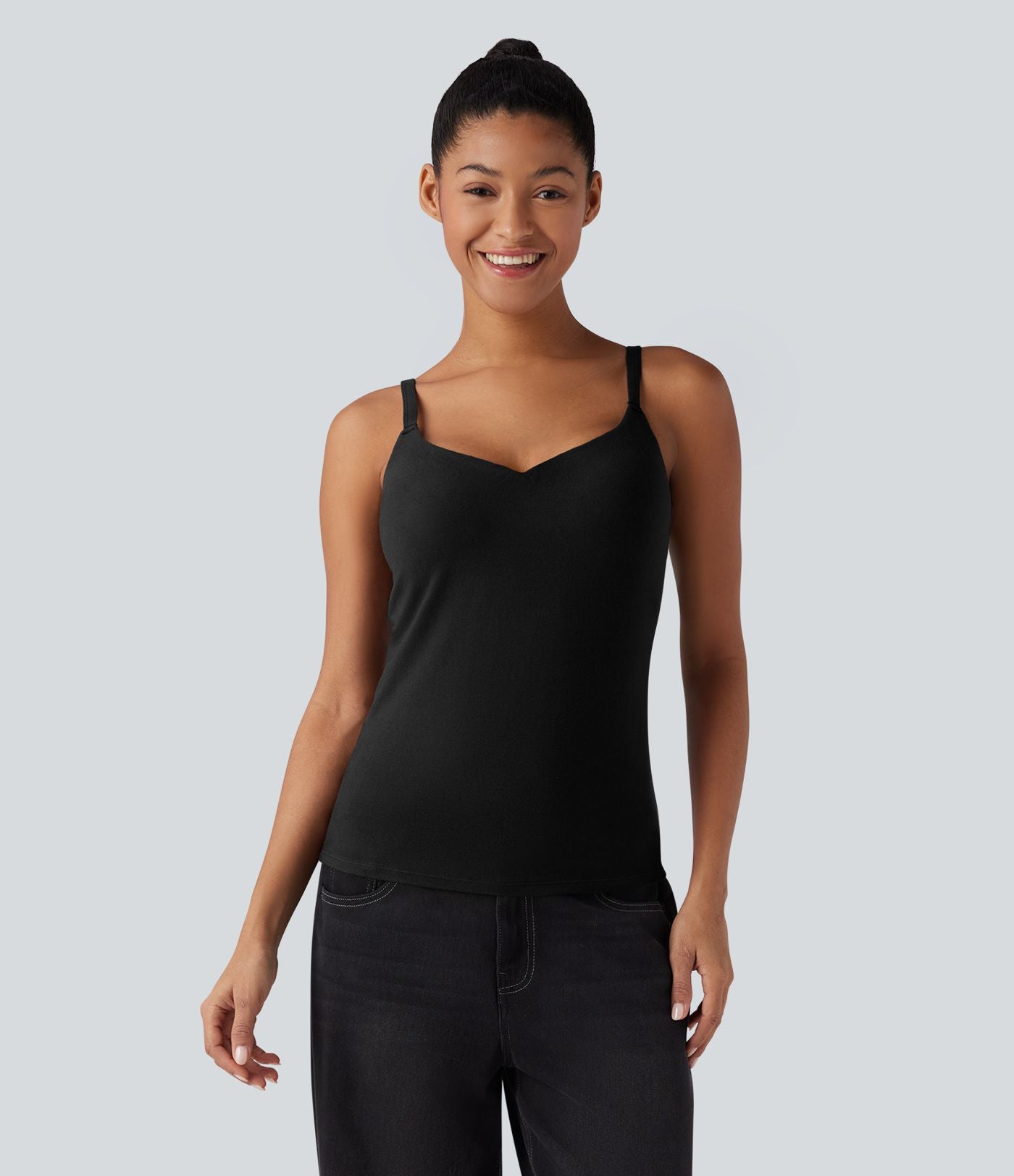 Débardeur caraco coques moulées effet push-up bretelles réglables bonnets E-G