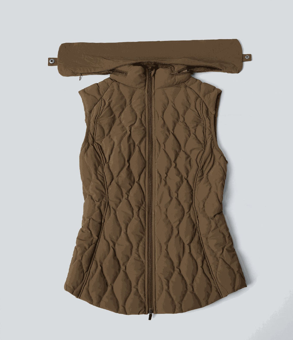 Gilet matelassé running PuffFlex col montant avec zip pliable avec poches