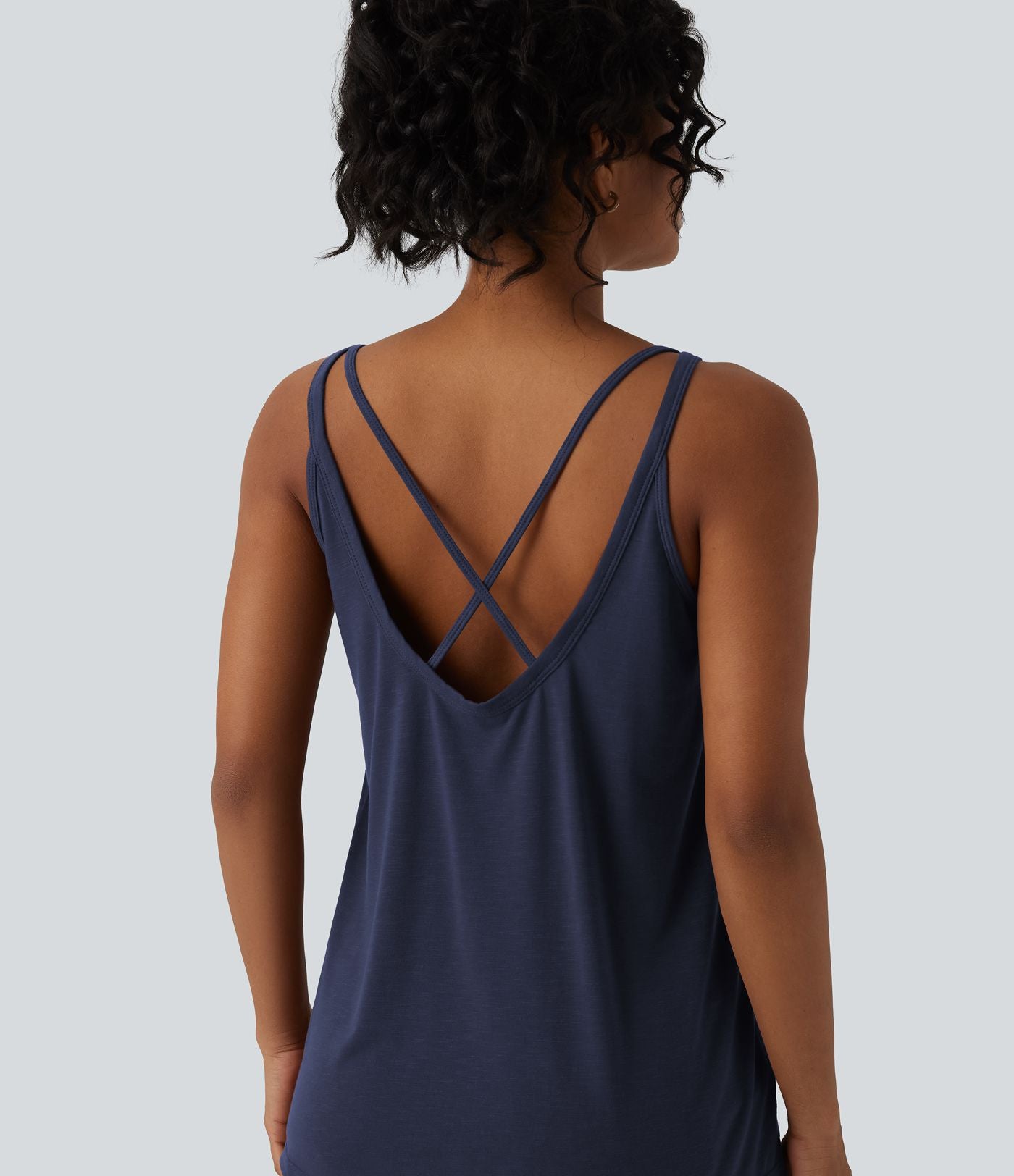 Débardeur casual col U coupe ample