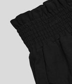 Short Évasés Casual à Taille Haute avec Volants Frisés et Effet Lin