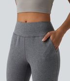 Jogging de yoga taille mi-haute à séchage rapide avec poches
