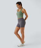 Softlyzero™ Plush Plus Débardeur Yoga Crop à Col U Plongeant Dos Nu Dos Nageur Découpé - UPF50+