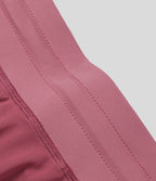 Jupe Casual Évasée Fluide 2 en 1 en Maille Contrastée Taille Haute Cordon de Serrage Poche Latérale