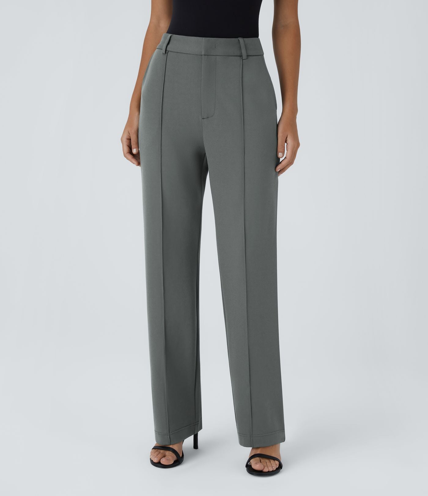 Pantalon de travail coupe droite zippé taille haute Halara Flex™ avec poches