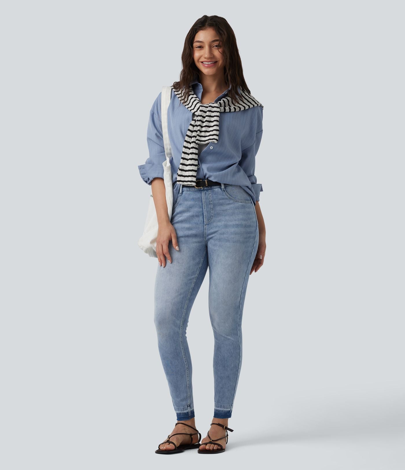 Halara Flex™ Jean slim décontracté taille haute avec poches